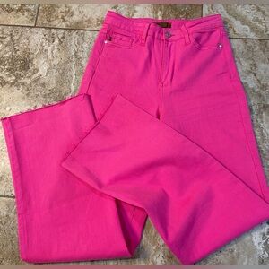 Judy Blue Hot Pink Wide Leg Jeans